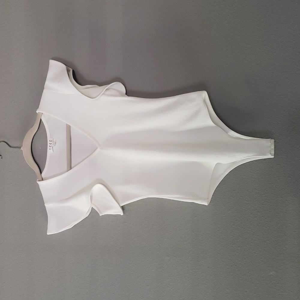TCEC Bodysuit - white ruffle